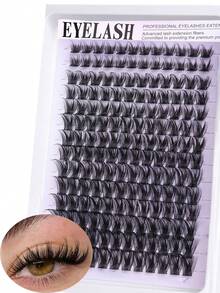 LIMEIKAI Beginner-Friendly DIY 3D Wispy False Eyelashes - Natural Cat Eye Manga Look, Mixed Lengths 10-18mm, Voluminous & Reusable, Perfect For Beginners & Professional Styling - C - View 2