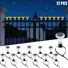 6/12pcs Solar Powered LED Tie Lights, 3 Modes White/Warm/Colorful, Easy Install Flexible Binding Lights, Suitable For Swimming Pool Edge, Trampoline, Fence And Garden Ground Decoration, Waterproof Solar Outdoor Lights - multicolor - View 9