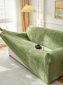 1 Buah Sarung Sofa Katun Lembut Kationik Anti Kotoran dan Tahan Hewan Peliharaan, Jacquard Mewah Timbul dengan Pola Daun Besar Sederhana, Palet Warna Beragam, Tebal, Gaya Musim Gugur/Musim Dingin, Cocok untuk Sofa 1/2/3/4 Dudukan - hijau rumput - View 9