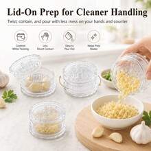Transparent Manual Garlic Twist - Multi-Functional Mincer & Grinder For Garlic, Onion, Ginger, Herbs, Nuts, Impact Resistant Kitchen Gadget & Home Accessory - White - View 5