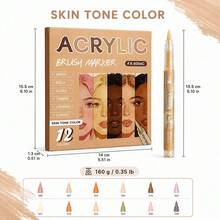 Set Spidol Akrilik Cair Ujung Lembut, Seri 22 Warna Tema, Ujung Kuas Elastis Lembut dengan Garis Halus dan Terkendali, Set Kuas Lukisan Karakter Profesional untuk Siswa, Spidol untuk Menggambar Karakter Animasi DIY, Cocok untuk Kaca, Plastik, Logam, Karton, Kain, dan Berbagai Permukaan Lainnya, Cocok untuk Siswa, Kembali ke Sekolah - MultiWarna - View 15