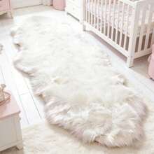 1pc White Wavy Decorative Rug, Valentine's Day Plush Bedroom Decor, Small Rug, Carpet, Love Home Decor, Living Room Rug, Living Room Small Rug, Bedroom Rug, Living Room Home Decor, Outdoor Rug, Washable Rug - Multicolor - View 4