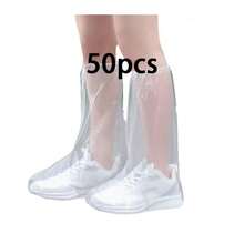 50 piezas Cubiertas de zapatos transparentes e impermeables para exteriores - Producto desechable antideslizante lavable de alta calidad, hecho de material duradero, adecuado para uso al aire libre, perfecto para días lluviosos, deportes, ciclismo y uso diario. Diseñado específicamente para botas de lluvia y zapatillas, fácil de transportar para viajes al aire libre, también adecuado para uso doméstico - Multicolor - Ver 8