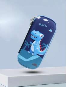 1pc Boy/Girl 3D Dinosaur Astronaut Pencil Case, Hard Pencil Box, Large Capacity Stationery Pencil Pouch For Kids, Back To School , First Day Of School - Multicolor - View 3
