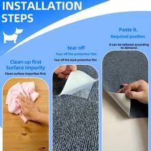 1pc 20cmX80cm Non-Slip Stair Tread Mat, Indoor Carpet Suitable For Stairs, Perfect Home Decor Choice Stair Mat Floor Mat, Glue-Free Reusable Non-Slip - A - View 7