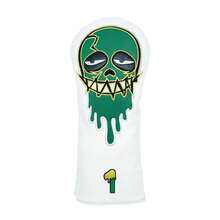Dripping Skull Design Golf Club Head Cover / Thick Padded / Lychee Texture PU / Soft Fleece Lining / Niche Stylish Golf Protection Cover / Summer Sports Accessory - White - View 11