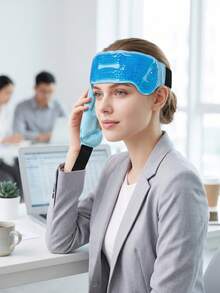 Gel-Filled Gel Ice Forehead Bandage, PVC Gel Bead Hot/Cold Compress, Plush Forehead Bandage, Ice Pack, Physical Cooling Ice Band - B - View 5