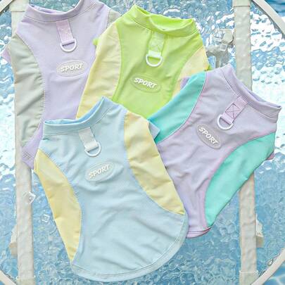 Chaleco refrescante para perro con camiseta de protección solar, ropa para cachorro pequeño, camiseta elástica ligera y transpirable para perros, Bulldog Francés, Frenchie, Dachshund, gato, seda de hielo, ropa para mascotas de raza mediana para exteriores, gatito