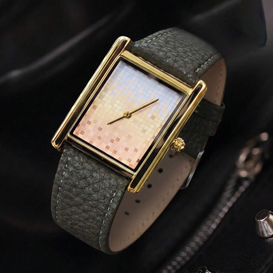1 pieza Reloj con diseño de Rey de Corazones de la baraja CILOA - Accesorio de moda y único como regalo para jugadores de cartas - Verde - Ver 1