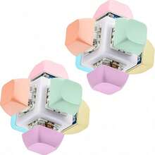 1/6pcs Stress Relief Toy Keyboard Clicker Mechanical Key Switch Cube Adult Fidget Gift For Time Killing (Chain Color And Style Random) - Multicolor - View 5