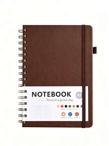 Cuaderno de espiral con líneas para mujeres & hombres, cuaderno para trabajo, toma de notas y suministros de oficina y escuela, A5, cuaderno con encuadernación de doble alambre perfecto para suministros de oficina & hogar y escuela - multicolor - Ver 8