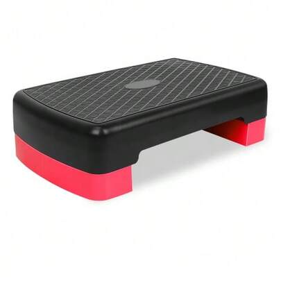 Fitness Step Platform, Aerobic Stepper, 45.72 Cm High Step Platform, Height Adjustable From 10.16 Cm To 15.24 Cm, Practical Storage