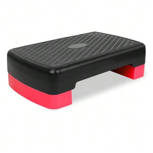 Fitness Step Platform, Aerobic Stepper, 45.72 Cm High Step Platform, Height Adjustable From 10.16 Cm To 15.24 Cm, Practical Storage