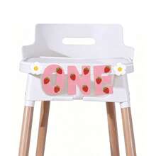 1 Set Strawberry Theme First Birthday Chair Banner, Pink Felt Cute Chair Banner, Suitable For First Birthday Party Decoration - A - View 4