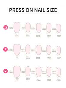 10pcs Press On Nails White Flower Blue Pink Golden Nails Press On Faux Ongles Handmade Press On Nails Supplies Fake Nails Short Office DailyWear False Nails Artificial Nails Kit Includes 1sheet Adhesive Tabs &1 Pc Mini File - Multicolor - View 4