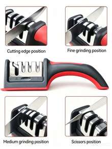 [4-In-1]Multi-Function Professional Knife Sharpener, Premium Kitchen Scissors Sharpening Stone, Coarse And Fine Grinding, Kitchen Utility Knife And Scissors Daily Maintenance Tool, Suitable For Home Kitchen And Craft Studio Scenarios, Perfect Gift Choice For Valentine's Day, Christmas, Birthday And Back To School Season - Sharpening Tool - View 5