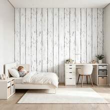 1 Roll Self-Adhesive Wood Grain Wallpaper, Moisture-Proof, Mold-Resistant, Scratch-Resistant PVC Wall Sticker, Hallway & Corridor Wall Decor, Shelf & Cabinet Surface Refurbishment Wallpaper, 17.7inX39.3/118.1/196.8in - Black - View 8
