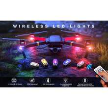 2PCS/6PCS LED Drone Decorative Lights Aircraft Flashing Lights, With Wireless Remote Control USB Charging, RGB Multicolor Ambient Lights, Neon Lights, With Remote Control, Night Anti-Collision Lights, RV Interior Lighting, Suitable For Halloween Decoration Lighting, IP65 Waterproof Rating - Multicolor - View 12