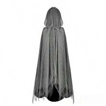 New Halloween Decoration Cloak Cosplay Ghost Witch Zombie Robe Costume Party Horror Costume Hooded Cloak, Suitable For Halloween And Christmas - Multicolor - View 3