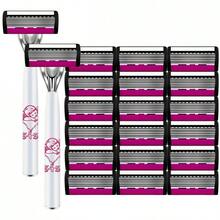Women Manual Shaver Set 1/2 Handle+3/30 Blades , Portable Painless Body Hair Removal Razor For Travel Shower Use,Travel Essential Body Grooming Tool - Safety Tazor + Blade - View 10