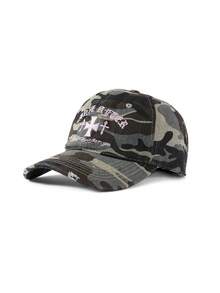 1pc Unisex Letter Camouflage Baseball Cap, Breathable Lightweight Baseball Cap, Suitable For Outdoor Sports, Hiking And Cycling Casual Wear - Multicolor - View 7