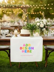 Custom Text Wedding Table Runner Personalized Last Name And Established Date Sweetheart Table Banner For Reception Bridal Dinner Anniversary Celebration Party Decor - Multicolor - View 10