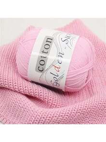 100% Pure Cotton Hand-Knitted Yarn, Suitable For Knitting And Crochet, 8-Ply Worsted Yarn, For Sweaters, Blankets, 50g, 200m, Soft Yarn, Needlework - One Size Fits All - View 7