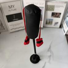 1件裝彈簧吸盤貓咪拳擊袋玩具附手套,耐用擊打墊,適用於牆面與冰箱安裝,互動式貓咪玩具,拳擊袋設計圖案,適合室內貓與小貓運動、緩解無聊的日常自玩拳擊遊戲 - 彩色 - 查看 9