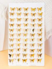 10/Set Metal Butterfly Clip Combination, Gold Gradient Side Clips, Mini Design, Sweet & Cute Hairstyle - Suitable For Girls And Teenagers, Perfect For Daily Wear, Dates, School, Parties And More - Multicolor - View 7