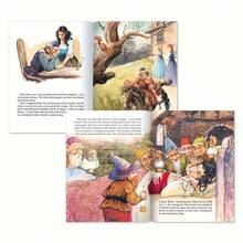1 Set Of 8 English Grimm's Fairy Tale Story Books, Children's Bedtime Fairy Tale Story Books - Multicolor - View 8