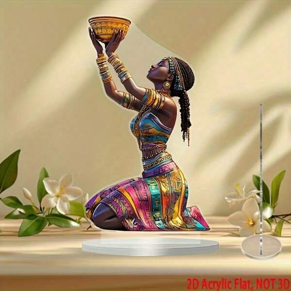 [2D Flat]0.3cm Thickness, 2D Bohemian Style Vinyl Sun Catcher - Vibrant African Design, No Electricity Required, Perfect For Bedroom, Office, Dining Room, Living Room And Kitchen Decor, Holiday Home Decoration | Vibrant Wall Art | Exquisite Craftsmanship, Sun Catcher Decor