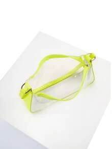 Women's PVC Transparent Small Crossbody Bag, Fashion Summer Niche Shoulder Bag, New Cool Versatile Jelly Bag - fluorescent yellow - View 2