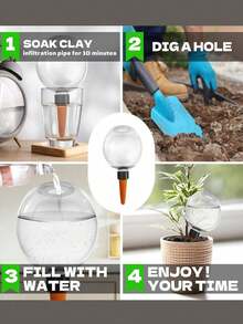 2pcs, Garden Automatic Watering Tool Indoor Drip Irrigation Watering System Potted Flower Plant Waterers 500 ML Capacity Can Be Automatically Watered For About 6 Days - Multicolor - View 4