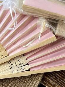 12/4 piezas Abanicos de papel blanco/rosa con lazos de cinta de satén blanco, set de múltiples piezas para recuerdos de boda, abanicos de mano para boda, elegantes abanicos de papel plegables blancos, regalos de boda para la novia, abanicos de mano decorativos para damas de honor, accesorios para fotos, decoración de asientos de boda - Multicolor - Ver 8