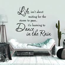 Life Is Not About Waiting For The Storm To Pass 家居裝飾乙烯基牆貼 可移除牆貼 適用客廳臥室 - C - 查看 2