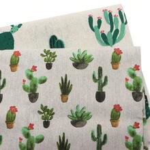 Cactus Printed Fabric For Quilting, DIY Sewing, Bag, Handmade Crafting Fabric, Hairbows Material - Default - View 1