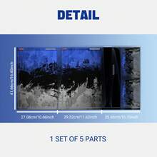 Artistic Blue & Black Ink Wash Sticker Compatible With PS5 Disc Edition, Matte Texture, Waterproof, Removable No Residue, Full Body Protection Skin For Console & Controller - View 2