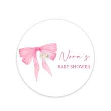 UNICCUT Personalized Coquette Pink Bow Water Bottle Labels, Pink And Blue Bow Labels, Birthday Baptism Welcome Party Decorations, Soft Pastel Ribbon Decor - Multicolor - View 8