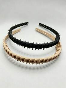 Fashion Women's Headband/Hair Tie/Wide Headband With Teeth Anti-Slip Hair Clip, Handmade Matte Material Heart-Shaped Headband Accessory - Headband - View 9