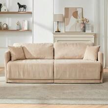 Modern Minimalist Fabric Sofa With Multifunctional Conversion: Comfortable Sofa Bed For Living Rooms, Offices And Studios, Foldable Double Sofa Bed For Small Apartments. - 米色 - 查看 5
