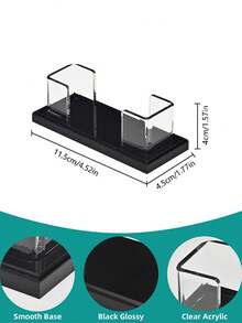 1pc Business Card Holder - Acrylic Business Card Display For Desk, Cards Organizer For Office, Reception, Vendor Booth And Trade Shows - Left and Right - View 3