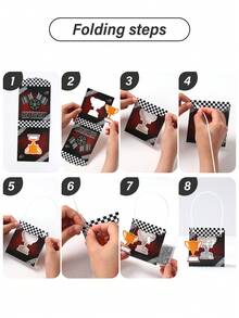10 buah Tas Souvenir Pesta Ulang Tahun Bergambar Mobil Balap dengan Pegangan, Tas Hadiah Tote yang Dapat Digunakan Kembali untuk Acara Baby Shower, Pengungkapan Jenis Kelamin Bayi - beraneka warna - View 6