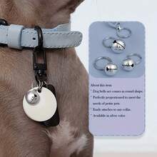 2pcs Dog And Cat Collars With Round Metal Pet Bells - The Ideal Choice For Training And Pet Additions - Silver - View 3