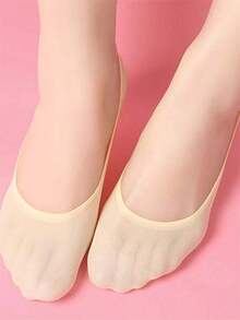 1/5/10/20 pares de calcetines invisibles tipo barco para mujer con silicona antideslizante, calcetines cortos de terciopelo ultra finos de corte bajo para primavera, verano y otoño, adecuados para zapatos y mocasines - Multicolor - Ver 4