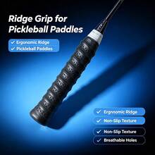 10pcs Sweat-Absorbing PU Grip Tape Set, Suitable For Pickleball, Tennis And Badminton Rackets - Absorbent And Perforated, Provides Maximum Comfort And Control, Improves Feel, Reduces Racket Wear, Suitable For Indoor And Outdoor Sports Training, No Spine - Multicolor - View 10