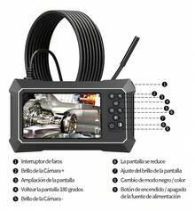 Endoscopio Industrial 4.3" HD 1080p Cámara Inspección con Cable 10m IP67 Sonda con Luz LED Ajustable y Gancho Magnético Ideal para Mecánica, Plomería y HVAC Kit Profesional Completo - negro - Ver 8