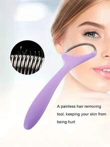 Stainless Steel Spring Women's Portable Threaded Facial Hair Remover, Suitable For Removing Excess Hair From Upper Lip, Chin, Cheeks And Eyebrows, Using Gentle And Effective Spring Technology, Women's Beauty Makeup Tool - Multicolor - View 8