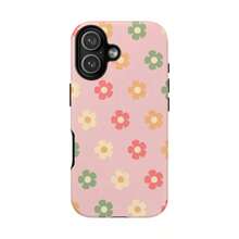 24h Shipping From DE Apple 17 16 15 Pro Max Plus Retro Daisy Pattern Rugged Case |   Floral Mobile Phone Case, Pink Green Yellow 23 24 25 26 - White - View 1