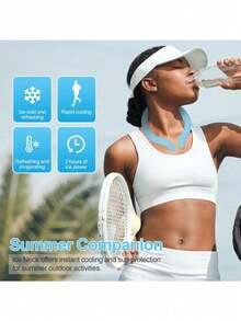 1pc Summer Cooling Neck Ring Ice Pack, Wearable Hanging Ice Neck Sleeve Cold Compress, Reusable Frozen Gel Neck Cooling Tube, Unisex Cooling Collar/Outdoor Sports/Camping/Vacation/Back To School/Beach Travel/Relieve High Temperature/Cooling Tool - Multicolor - View 6