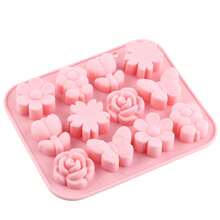 2pcs Flower And Butterfly Silicone Candy Molds, Multi-Shape Molds Suitable For Chocolate, Gummy, Fondant And Cake Decoration - Multicolor - View 8